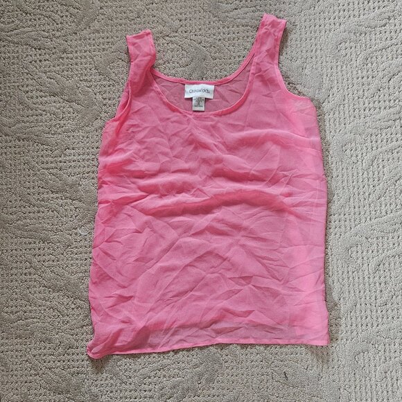 Chadwick's Sheer Pink Tank - Size 12 - Picture 1 of 4